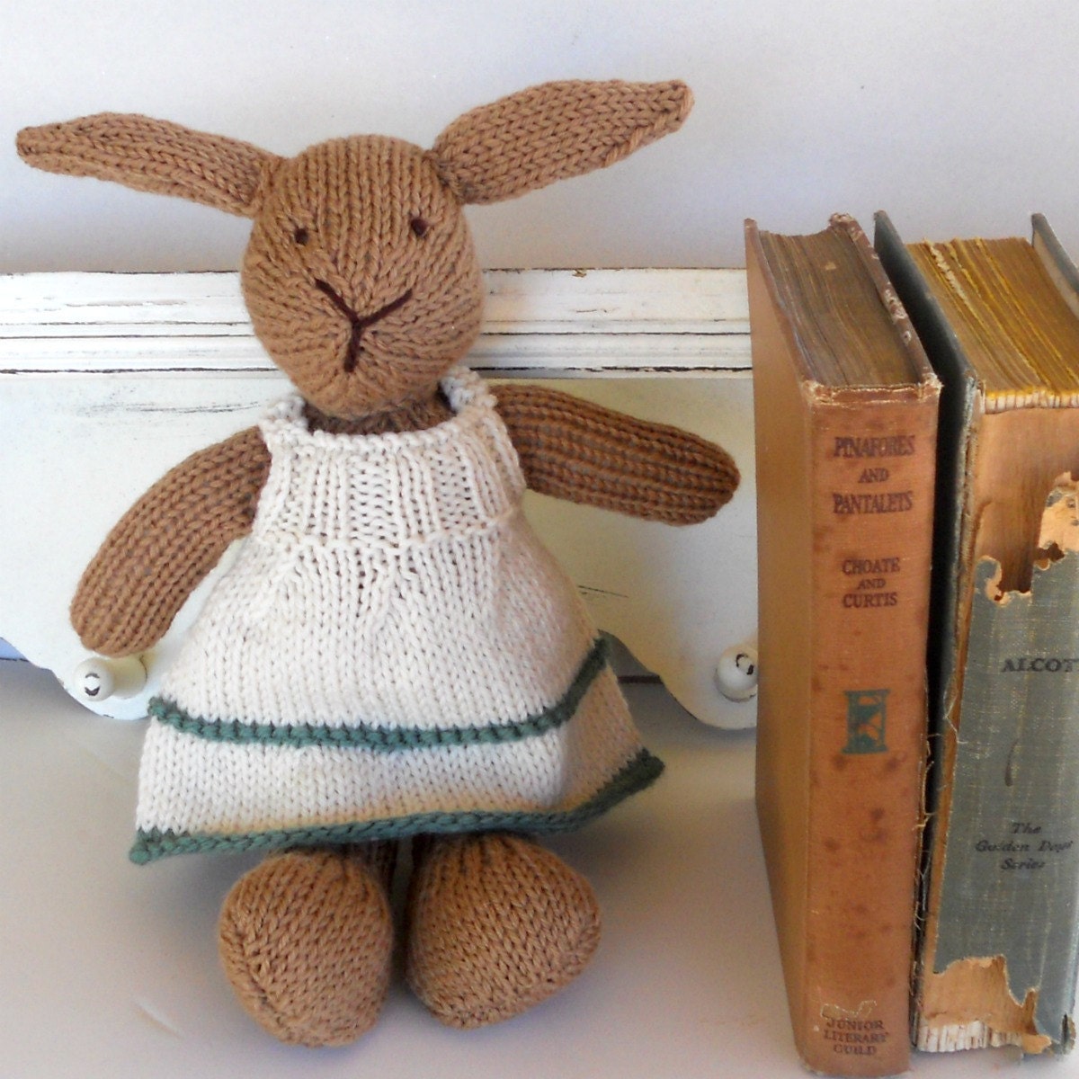 Natural Stuffed Animal Toy, handKnit by Woolies CUSTOM Order for YOU, Natural Childrens Toy