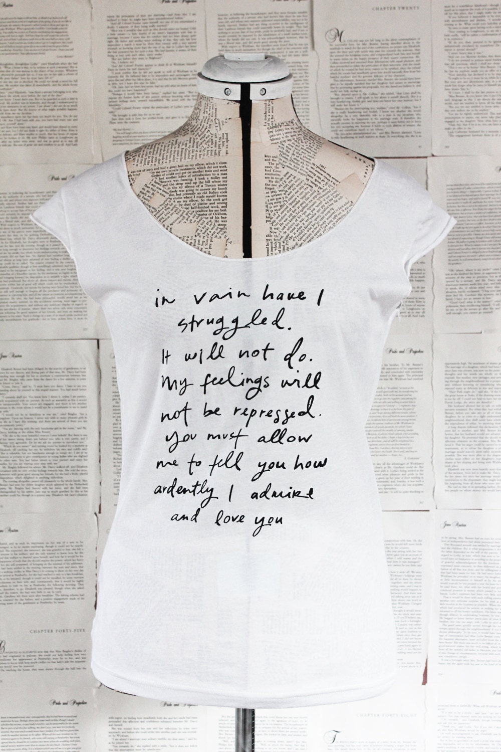 Mr. Darcy Proposal scoop neck t shirt - Jane Austen
