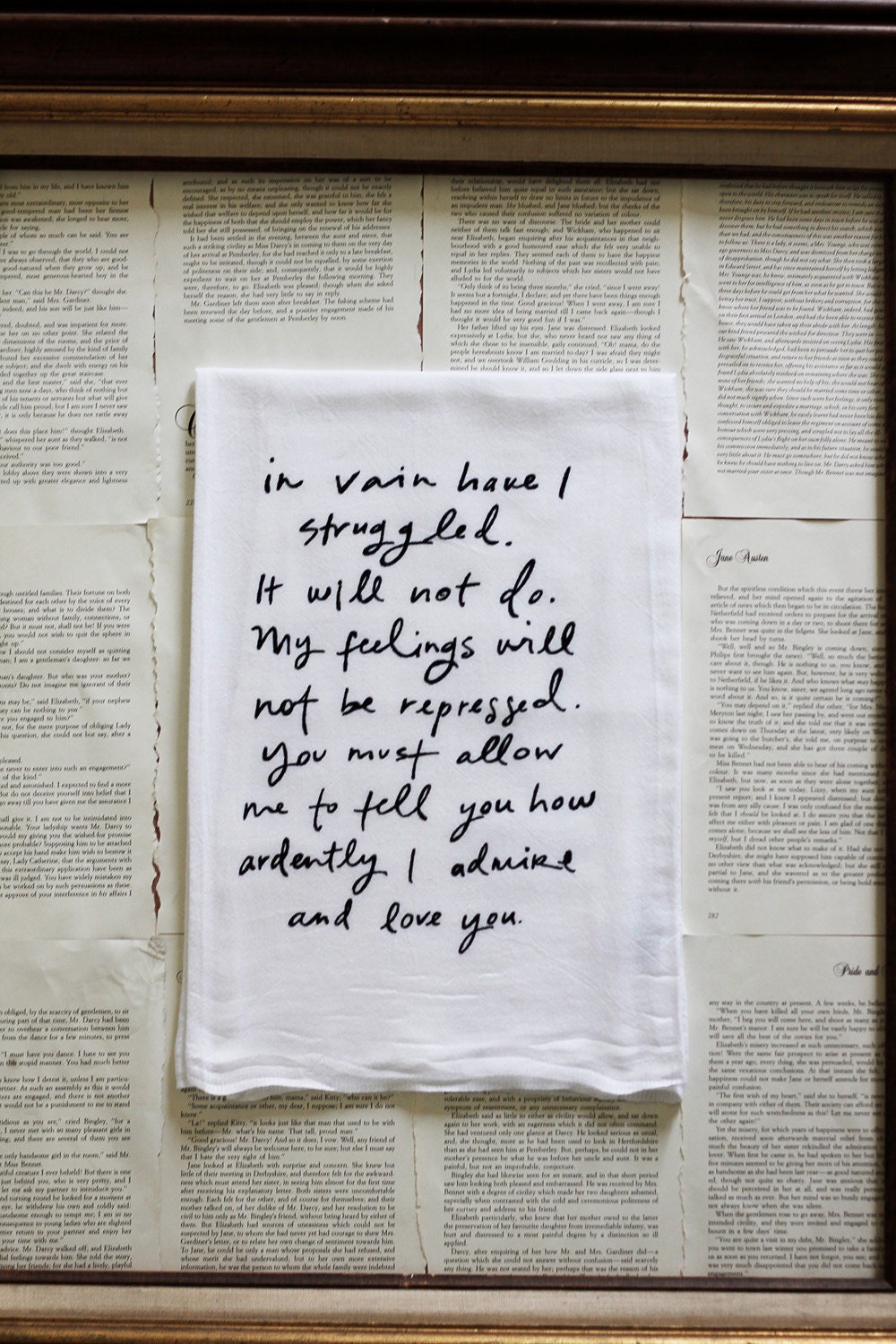 Mr. Darcy Proposal Dish Towel