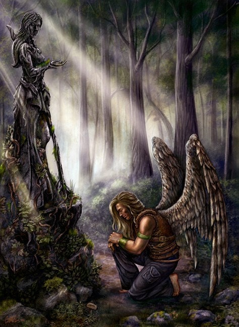 Beautiful  Forest RPG Fantasy Art Limited Edition Giclee Print  Celestial Planar