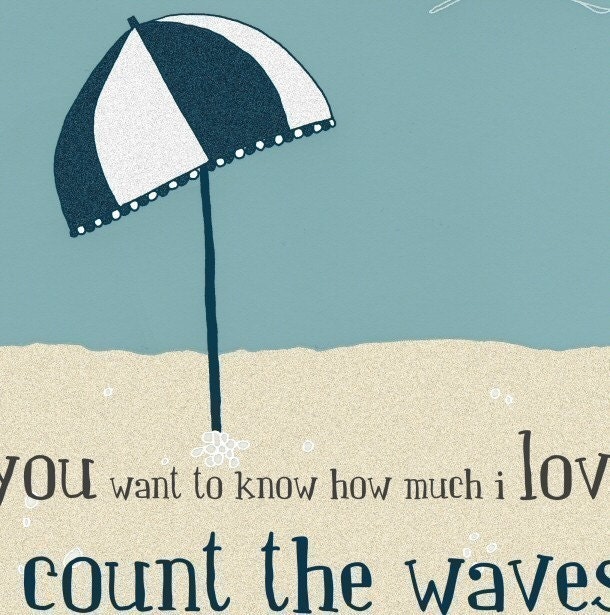 MY LOVE - quote art print love beach ocean - studio mela