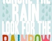 inspirational art print with quote, motivational, typography, art print, quote art, text, gift, illustration, top seller - THE BRIGHT SIDE