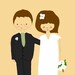 custom portrait, custom art print, wedding poster, wedding gift anniversary, personalized portrait - HAPPILY EVER AFTER