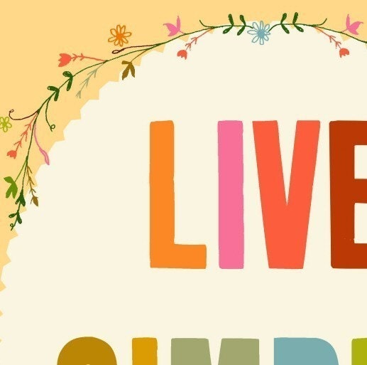 digital art, Inspirational quote print, poster, Yoga, Modern style, Motivational print, Yellow, floral, digital art 8 x 10 - LIVE SIMPLY