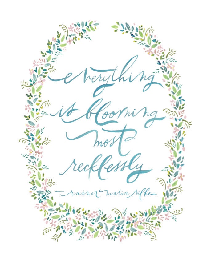 8x10 / blooming recklessly print