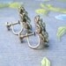 Vintage Screwback Silver and Light Blue Stone Filigree Earings CLEARANCE SALE