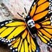 Yellow Skull Butterfly Hair Clip