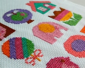 Original Retro Cross Stitch PDF Pattern by alice apple - Motif Patterns for Girls