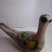 Hand Painted Cat Tonala Mexico Pottery Bird Figurine