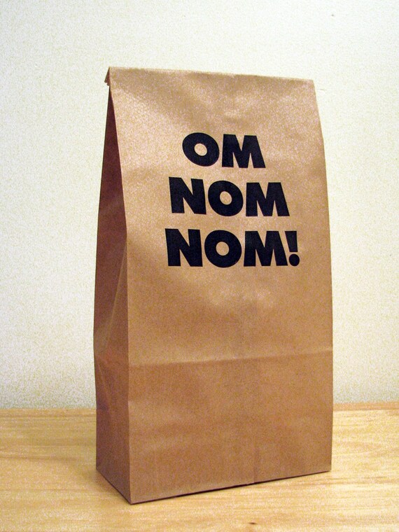 5 - Humorous OM NOM NOM Lunch Bags