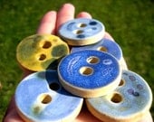 Grab Bag of 4 Sturdy Ceramic Round Buttons