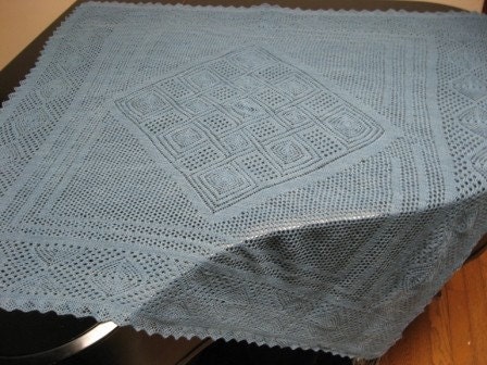 Diamonds in the Ropes Lace Shawl Pattern - PDF File