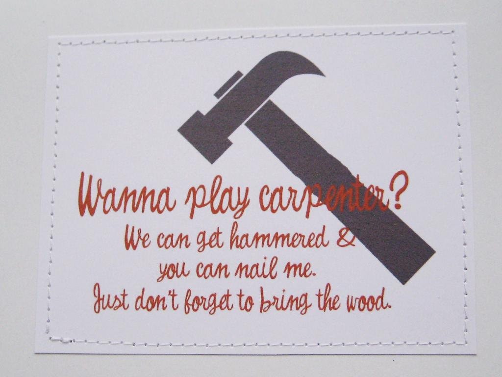 Funny Sexy Card Wanna Play Carpenter By Sewdandee On Etsy 