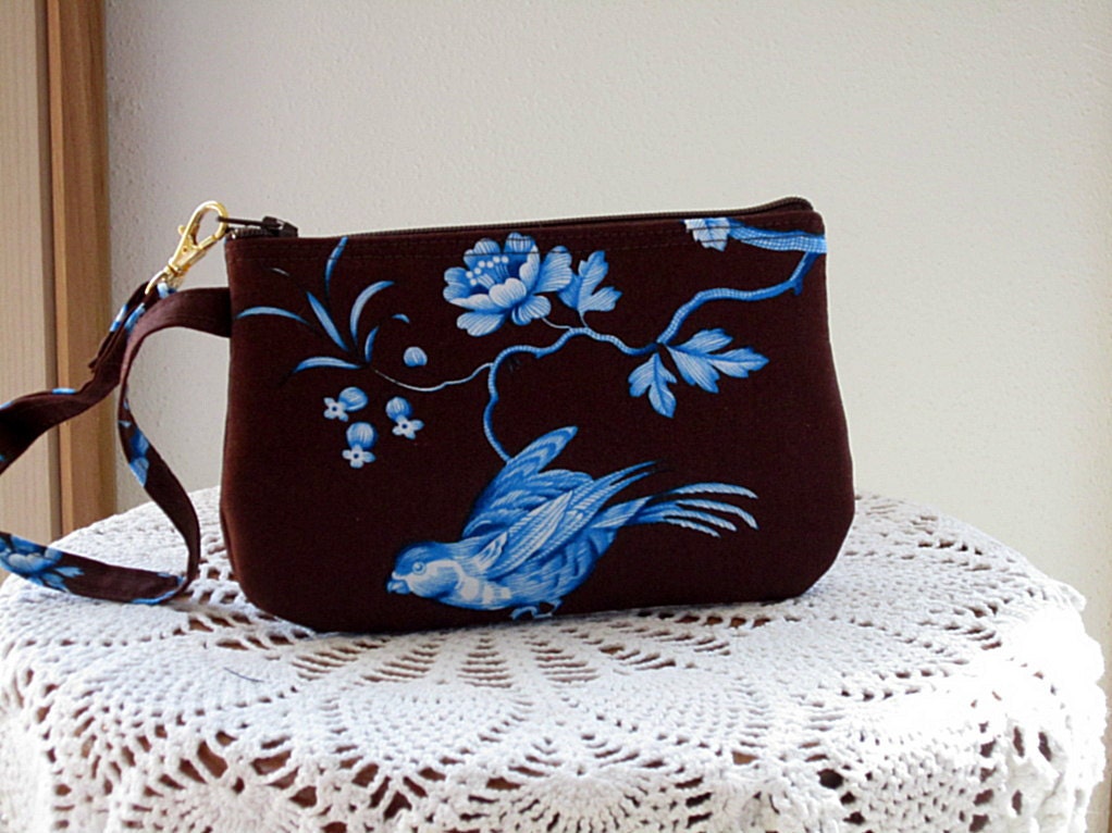 Wristlet Clutch Zipper Gadget Smart Phone Pouch West Indies Matilda Cocoa