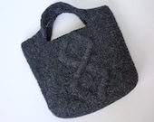 Felted Handbag in Charcoal Gray
