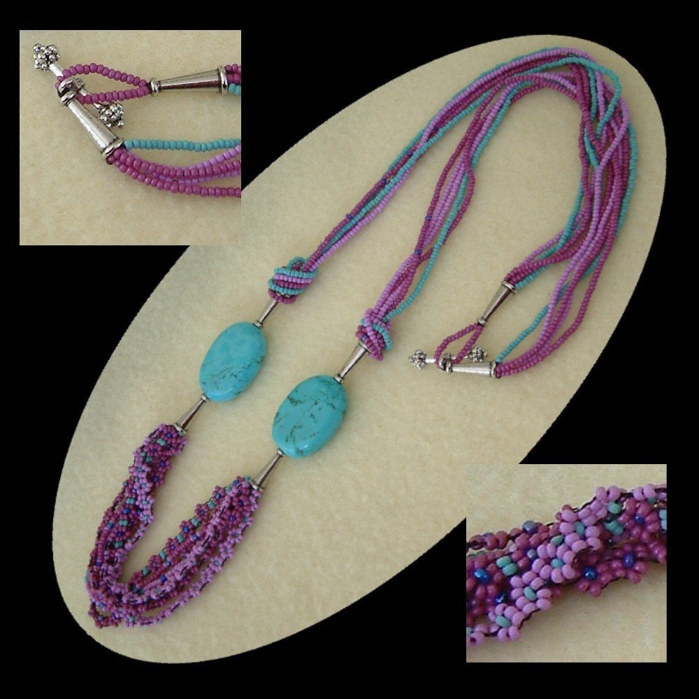 Daisy Dreams - Artisan Handmade Bead Woven Necklace