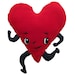 funny valentine heart shaped plush red velvet pillow