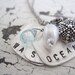 custom hand stamped necklace. Waves, Surf, Ocean Necklace, Beach Inspired Handstamped Silver Jewelry