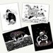 Set of 4 Postcards: Magic King, Skull Plane, Lost at Sea, CMYK Panda Harvest
