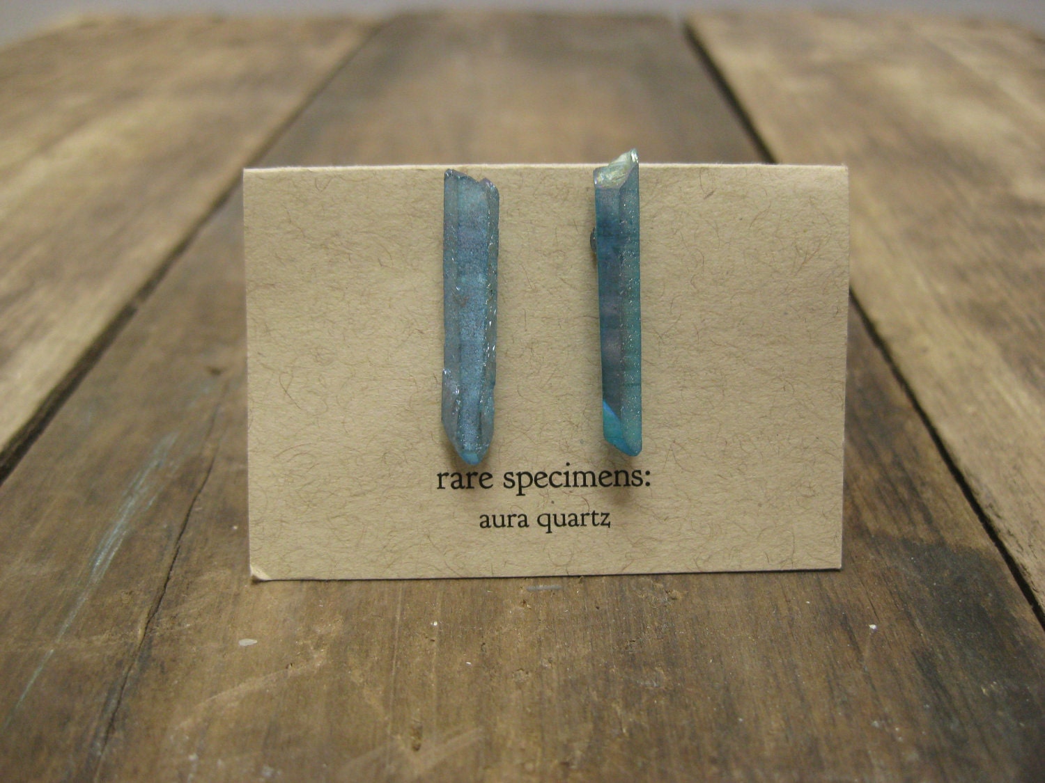 Aqua Aura Quartz Stud Earrings