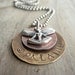Necklace BREATHE Yoga Faerie Sterling Silver Metal Stamped