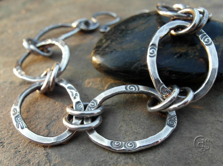 Fine Silver Handmade Chain Bracelet
