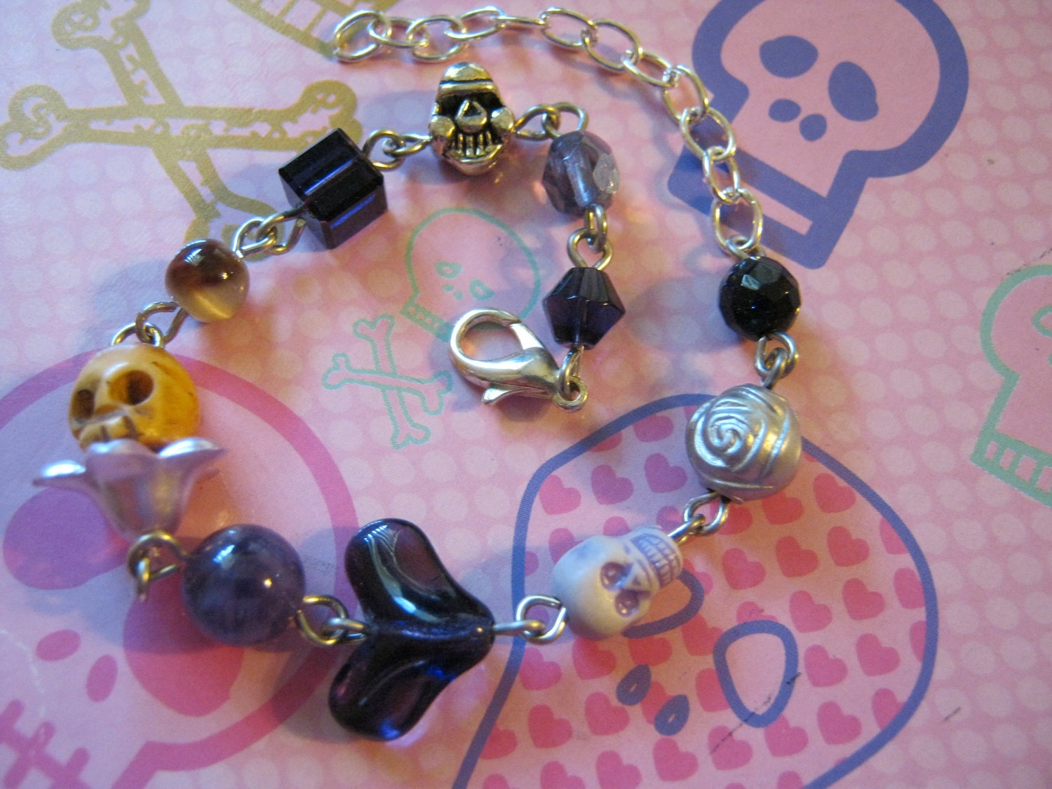 Purple Skull Bracelet
