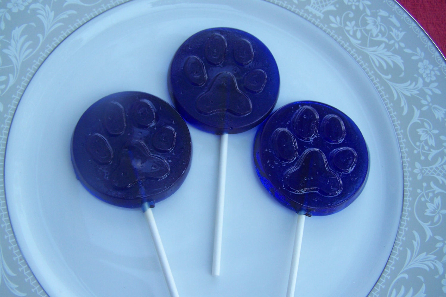 8 Paw Print Team Pride Animal Tiger Candy Lollipop Party Favor Carthage High School
