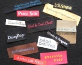 Support a USA Company - 600 Text Only Custom WOVEN Boutique Clothing Labels - High Qualtiy Damask- No overseas shipping charges