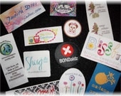 500 Custom Clothing Labels - SEW ON  - Sewing Tags - Digitally Printed - Unlimited Colors - No Fray and No Fade - FREE Die Cutting
