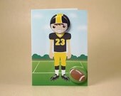 Football Boy Gift Card featuring Badge