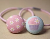 Cupcake - Fabric Covered Hair Bobbles