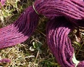CRANBERRY -137 yards 5 ply handspun Merino DK weight yarn