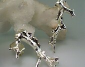 Coral sea earrings, sterling silver