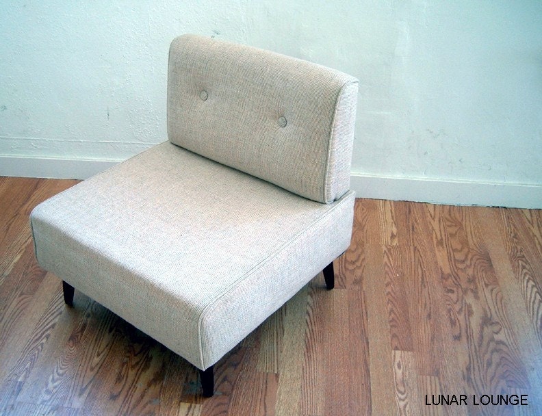 BOKZ Button Back slipper chair. Mid Century Modern 