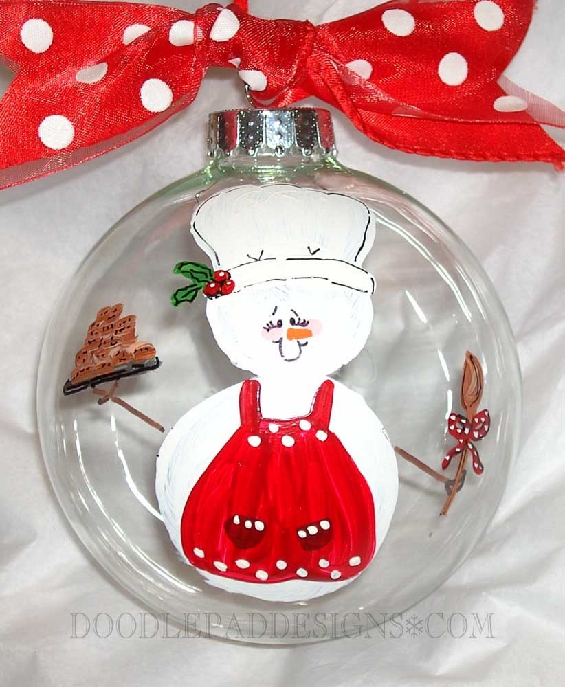 cookie baker snowman ornament personalized by doodlepaddesigns cookie baker snowman ornament personalized by doodlepaddesigns