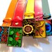 Colorful Leather Belt for Buckle: Red, Yellow, Orange, Blue, Pink Belts