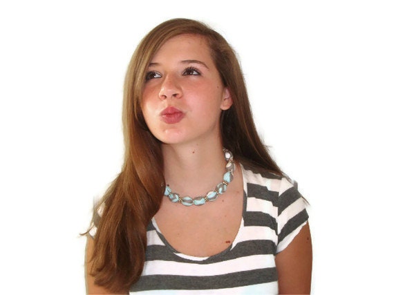 Fabric Necklace Choker made with Amy Butler Lotus Fabric