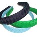 Woven Braided Headband with Grosgrain Ribbon