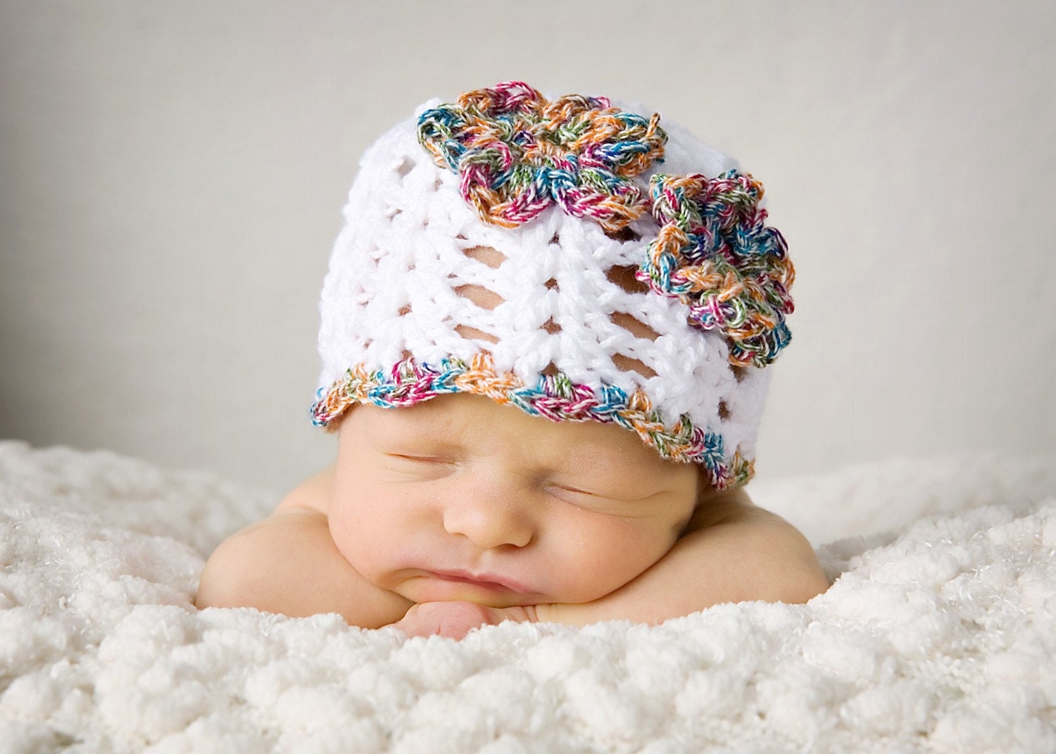 Portrait Jewel Tones Boy and Girl Hats for Twins Set, Custom sized for Babies