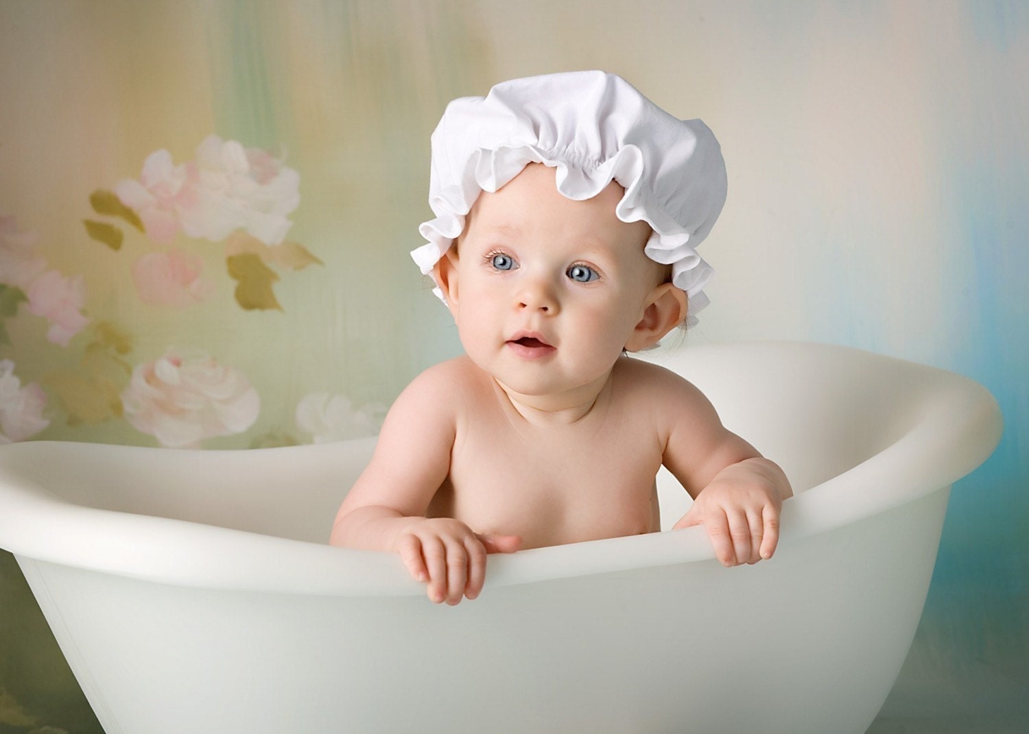 Scrub-a-dub-dub Bath Hat, Custom Sizes and Colors for Baby