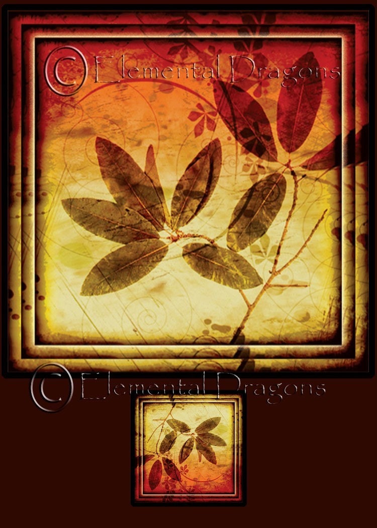Golden Leaves - ACEO