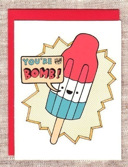 you're the BOMB folding card