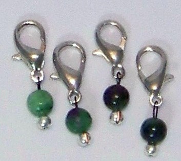 SnagFree Ruby Zoisite Crochet Markers or Row Markers for Knitting