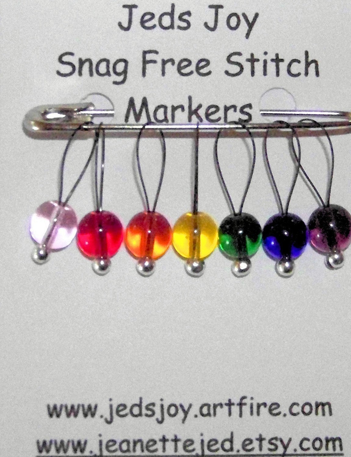 Knitting Stitch Markers, SnagFree, Stitch Marker, Rainbow Small Loop  Set of 7