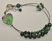 Ruby Zoisite Row Counter Bracelet Medium to Large for Knitting and Crochet