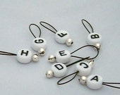 Stitch Markers Small Loop SnagFree No Frill Letters A to H Set of 8