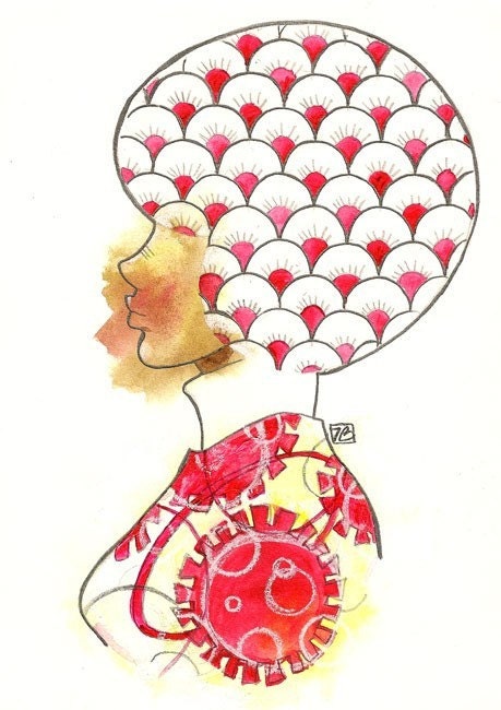 Sol (Mixed Media Portrait), 8X10 Art Print