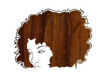 Athena (Wood Portrait), 8X10 Art Print