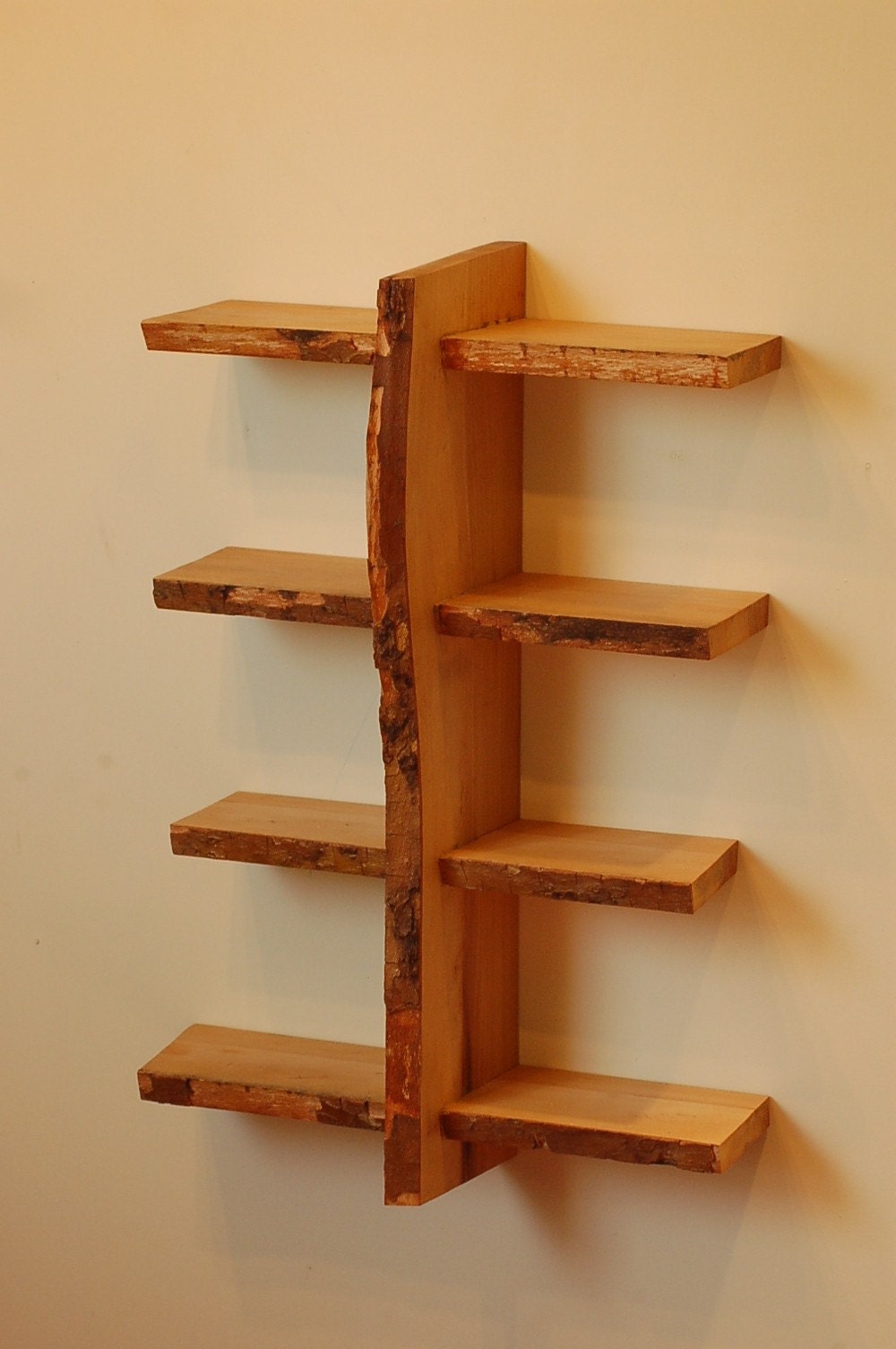 Quadruple Live Edge Shelf No. 7